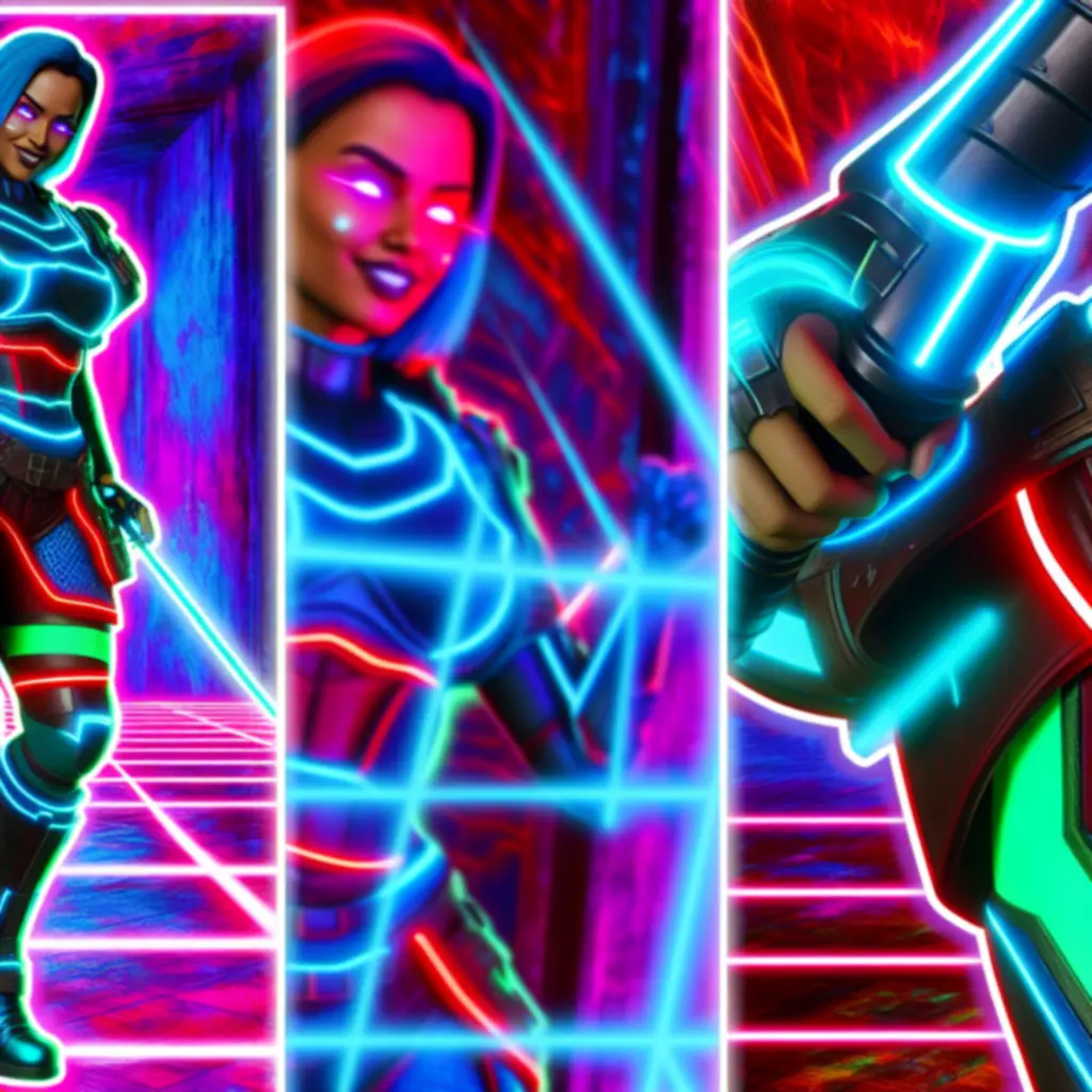 Cadence w neonowym lochu, przygotowana do skoku w rytm muzyki